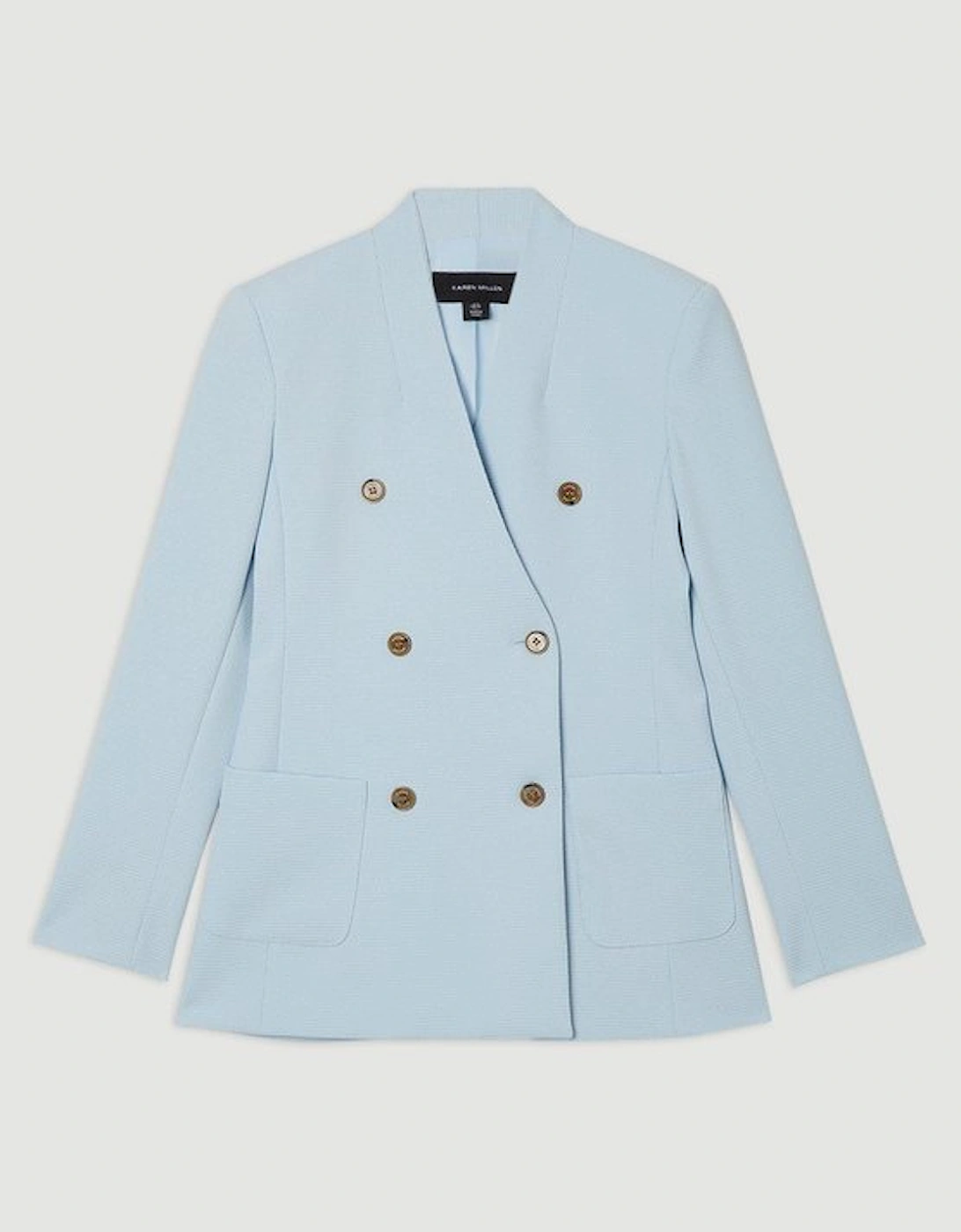 Tailored Textured Double Breasted Jacket