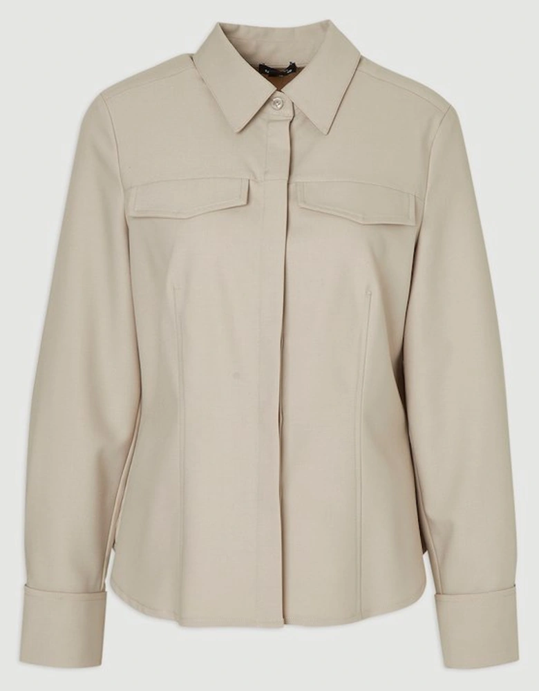 Viscose Blend Tailored Shirt