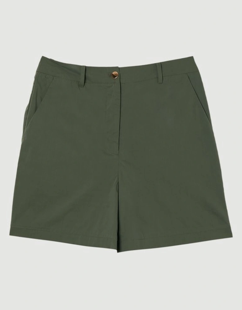 Cotton High Waisted Woven City Short