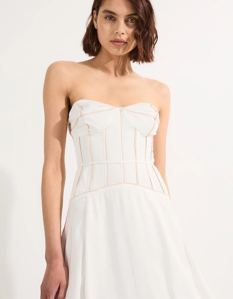 Viscose Linen Corset Prom Dress