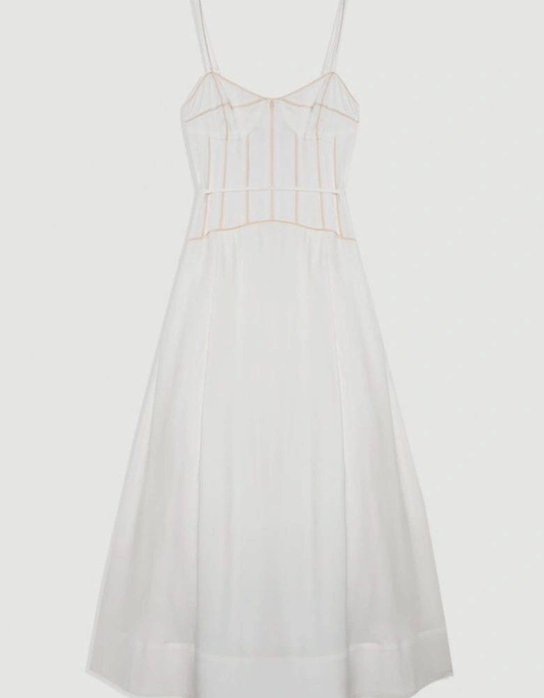 Viscose Linen Corset Prom Dress