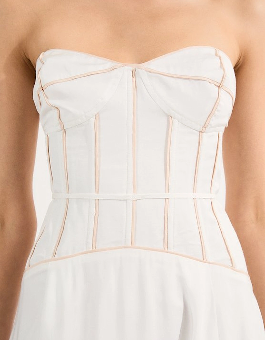 Viscose Linen Corset Prom Dress