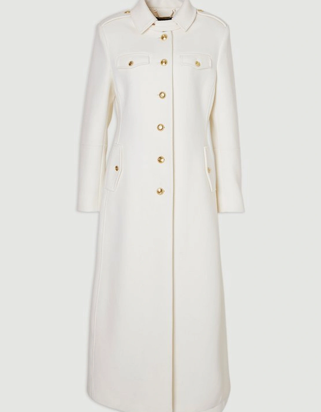 Wool Military Tailored Maxi Coat