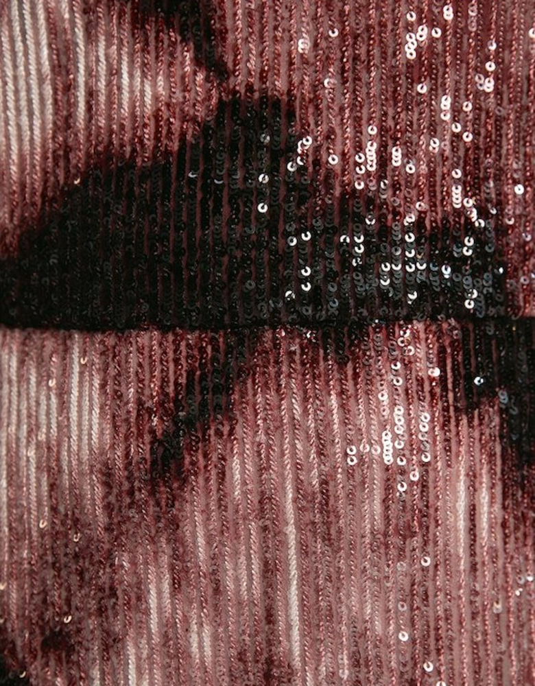 Ombre Sequin Woven Midi Dress