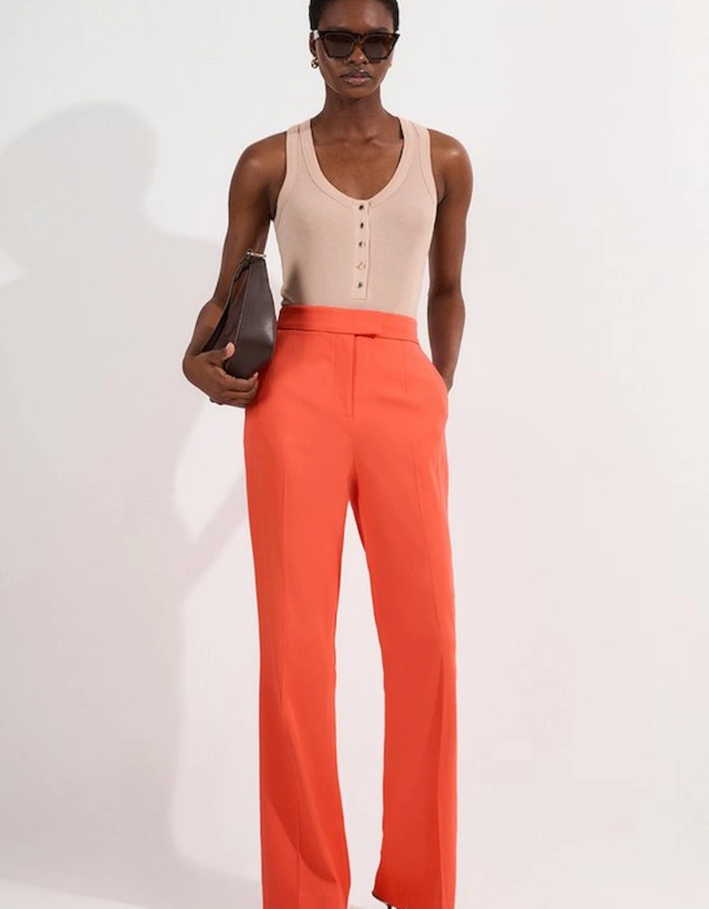 Polished Tailored Kick Flare Trouser
