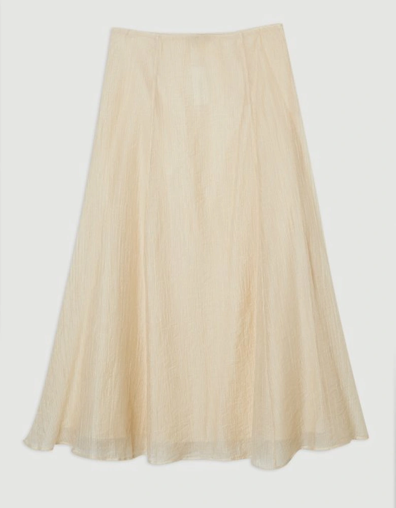 Crinkle Georgette Woven Maxi Skirt