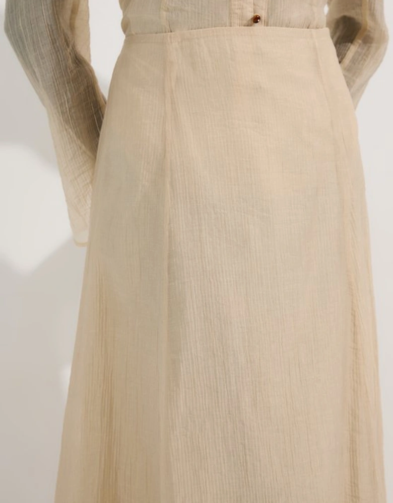 Crinkle Georgette Woven Maxi Skirt