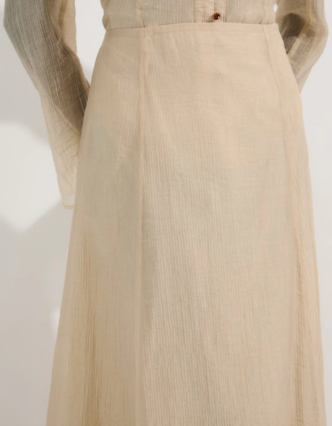 Crinkle Georgette Woven Maxi Skirt