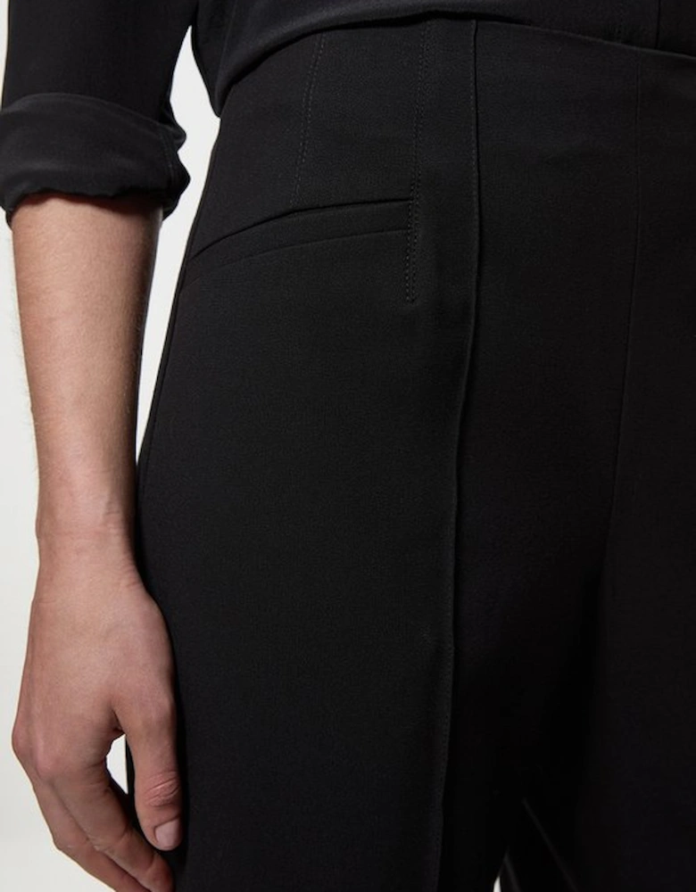 Tall Compact Stretch Pocket Detail Tailored Wide Leg Trouser