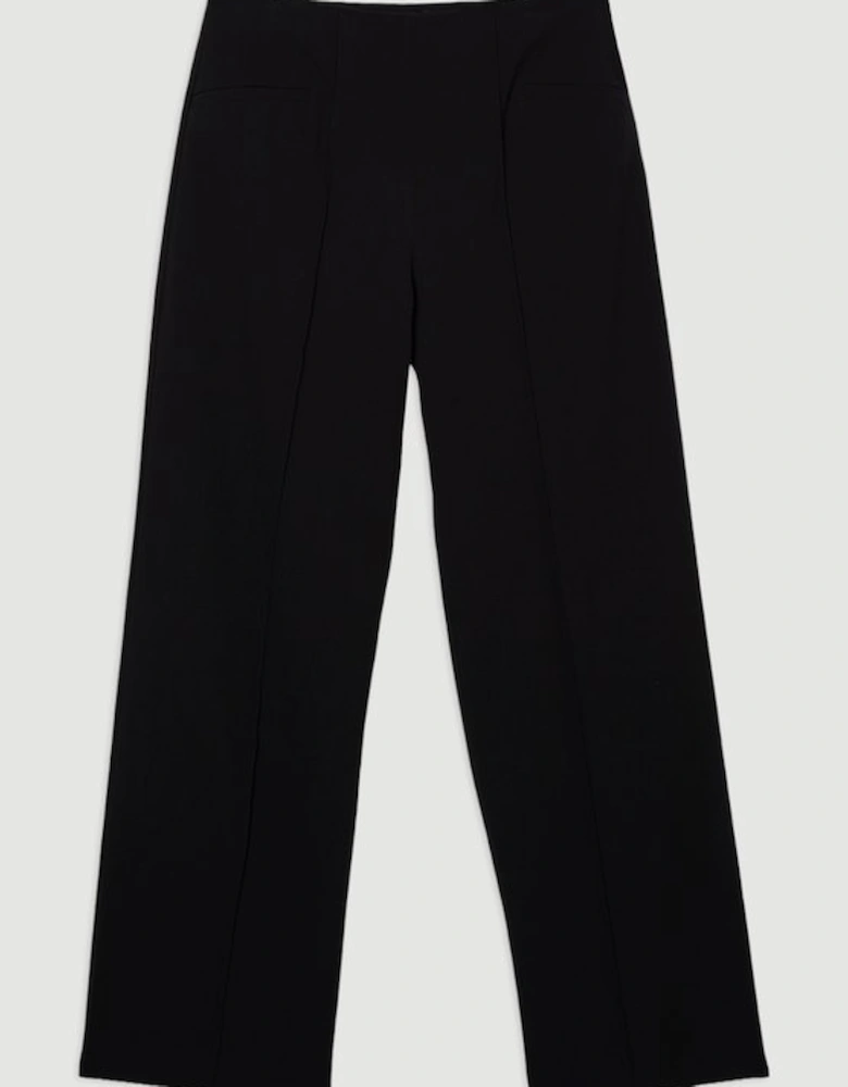 Tall Compact Stretch Pocket Detail Tailored Wide Leg Trouser