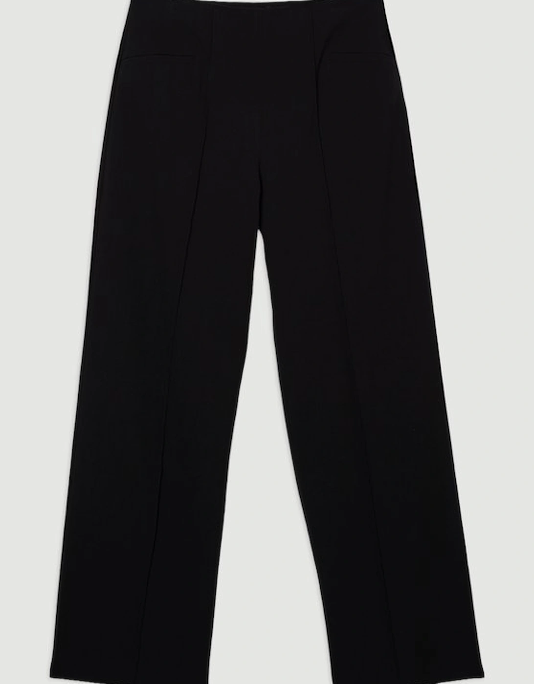 Tall Compact Stretch Pocket Detail Tailored Wide Leg Trouser