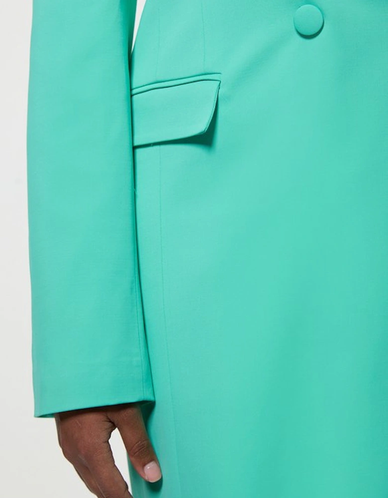 Plus Size Polished Tailored Double Breasted Sinch Detail Blazer Mini Dress
