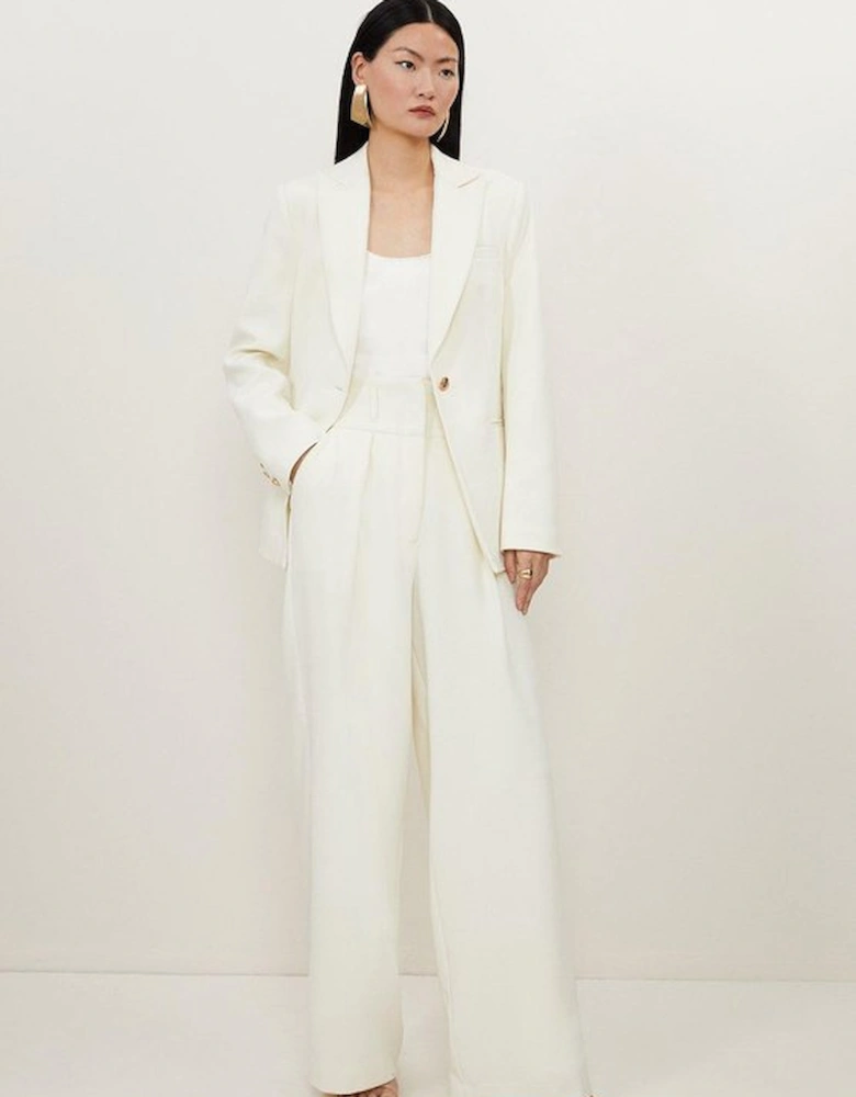 Petite Compact Stretch Single Breasted Tailored Blazer