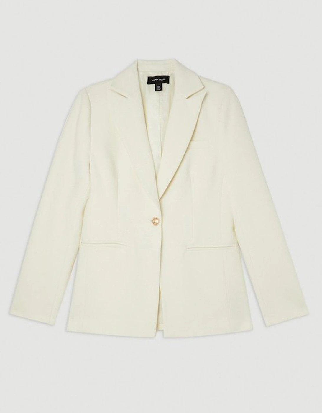 Petite Compact Stretch Single Breasted Tailored Blazer