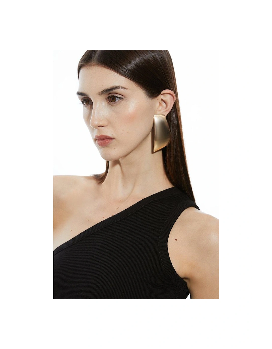 Compact Jersey Rib Asymmetrical Top
