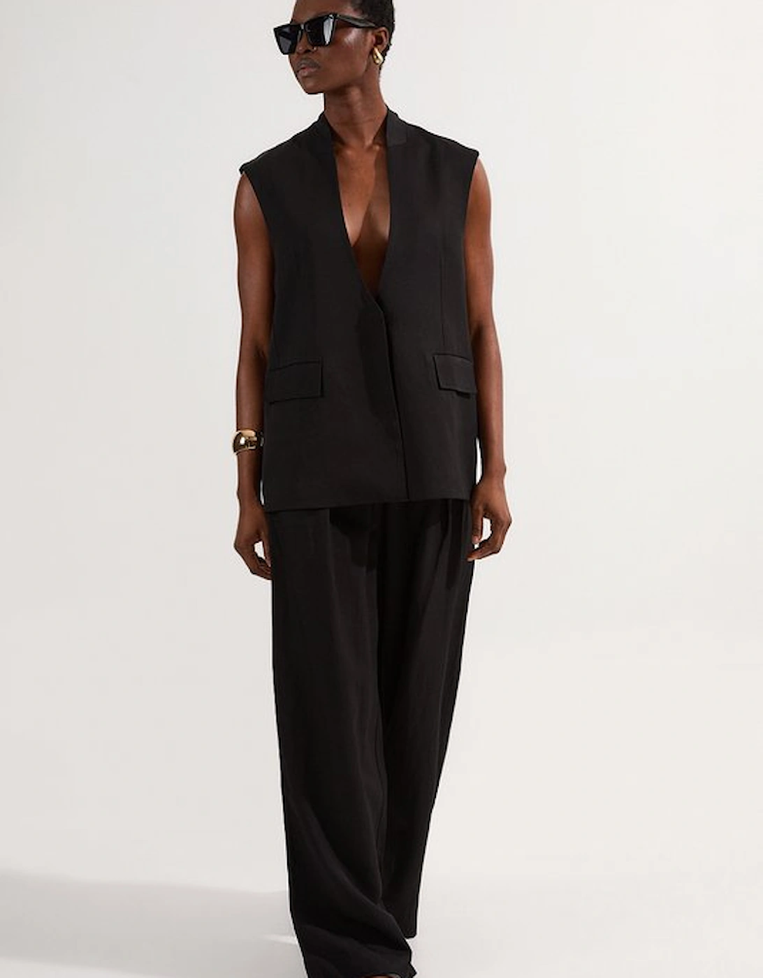 Viscose Linen Tailored Waistcoat