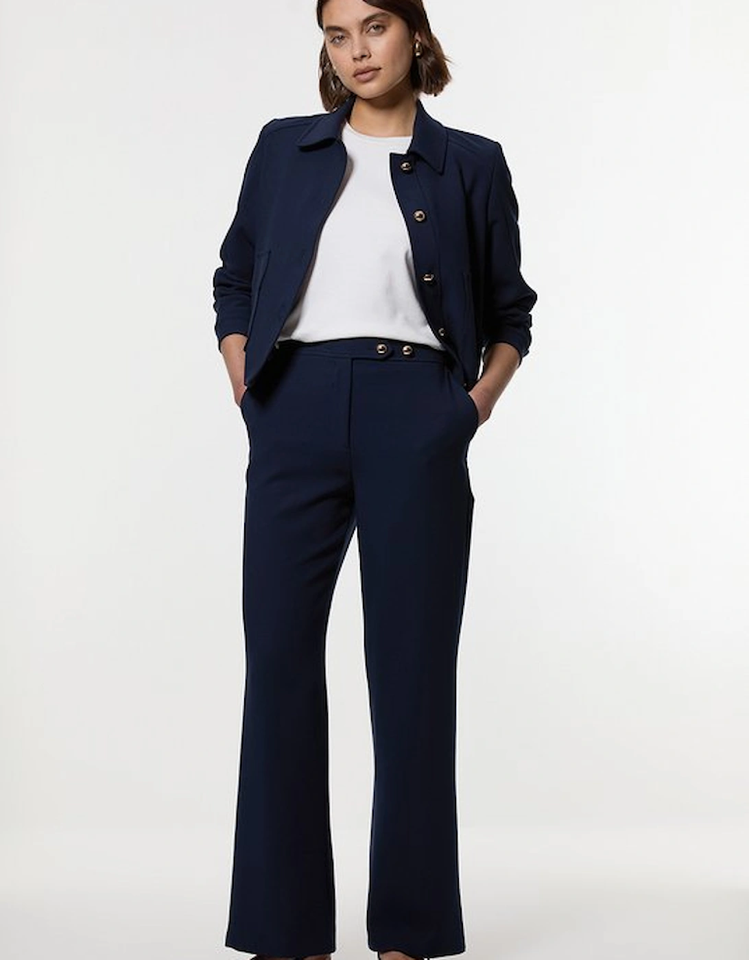 Compact Stretch Tailored Kick Flare Trouser, 5 of 4