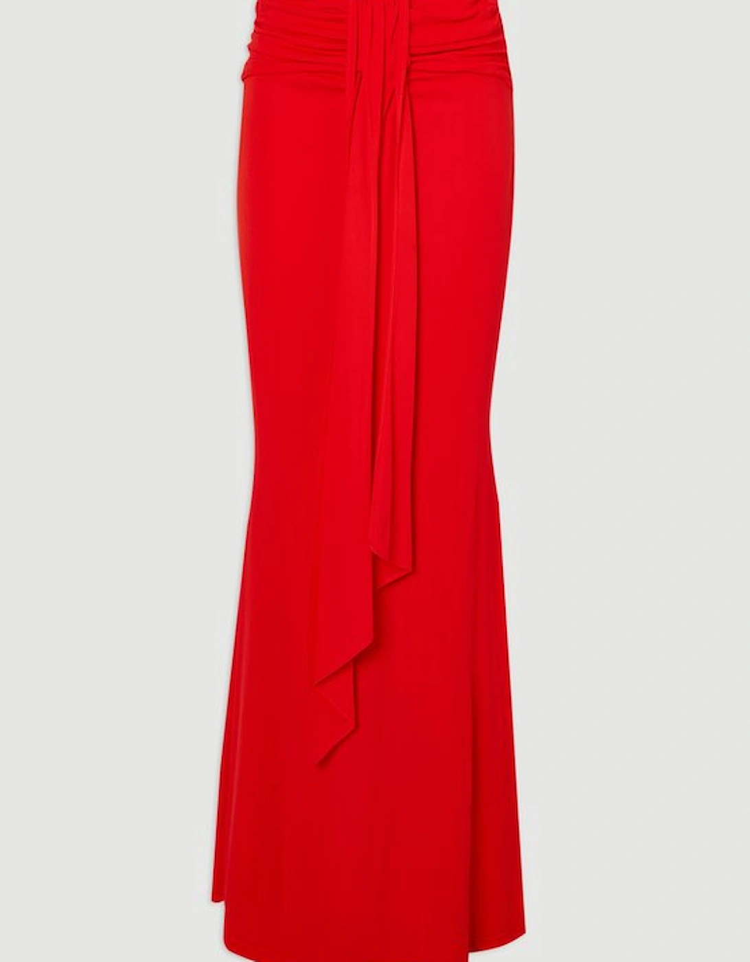 Premium Stretch Crepe Jersey Maxi Skirt