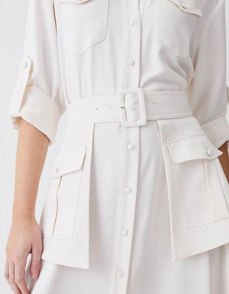 Tall Soft Tailored Belted Maxi Shirt Dress