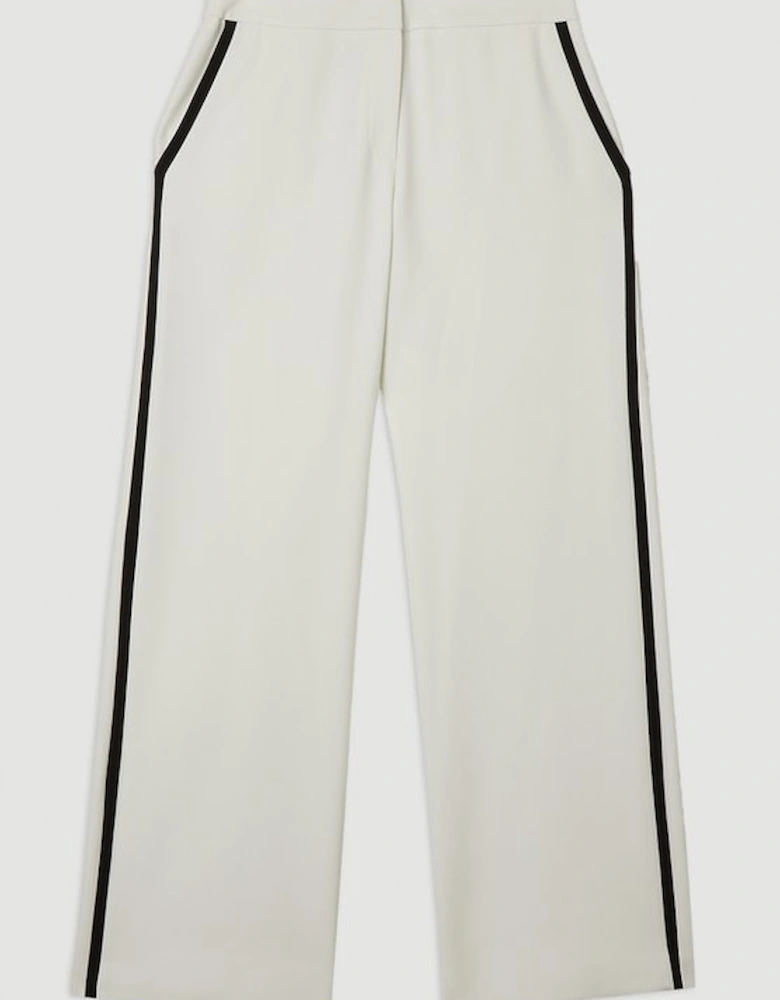 Compact Stretch Tipped Pocketed Tailored Straight Leg Trouser