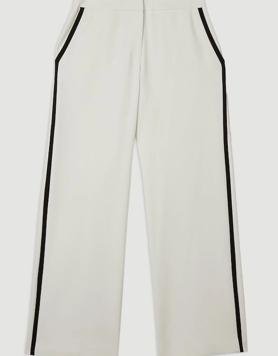 Compact Stretch Tipped Pocketed Tailored Straight Leg Trouser
