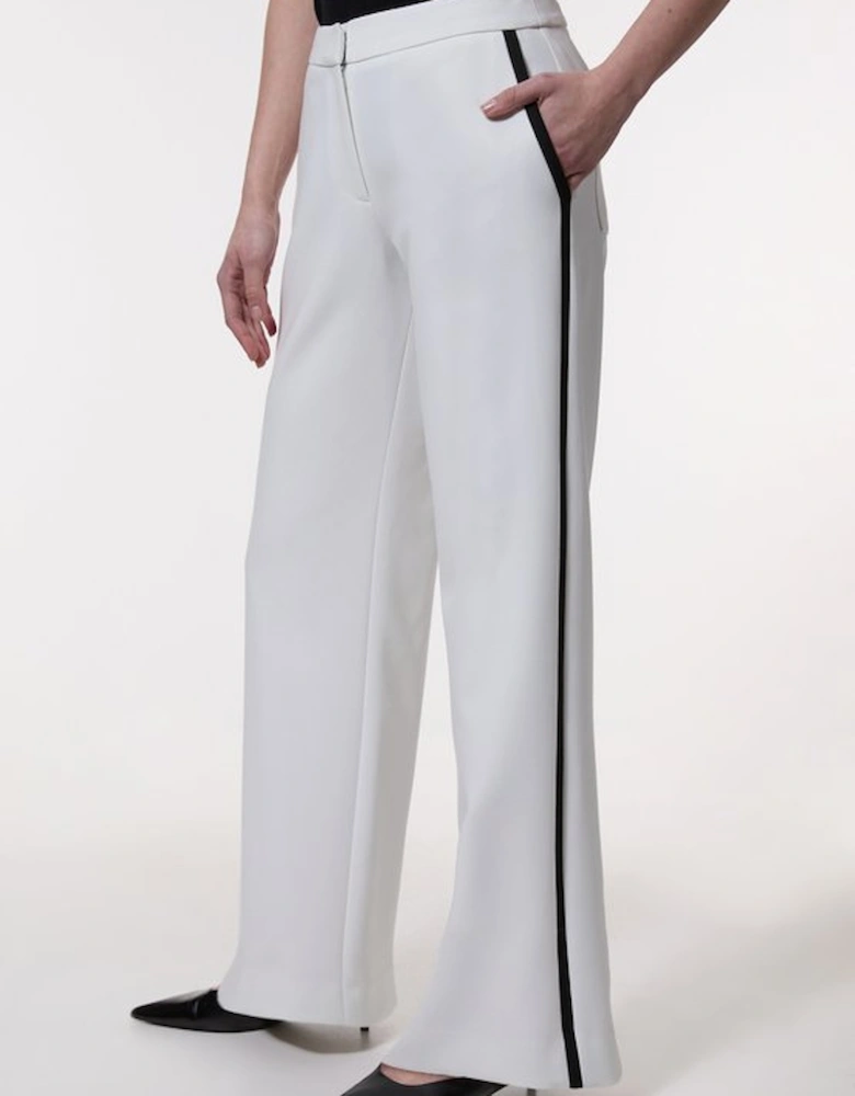 Compact Stretch Tipped Pocketed Tailored Straight Leg Trouser