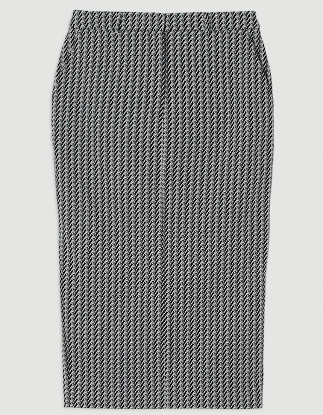 Jacquard Tailored Maxi Pencil Skirt