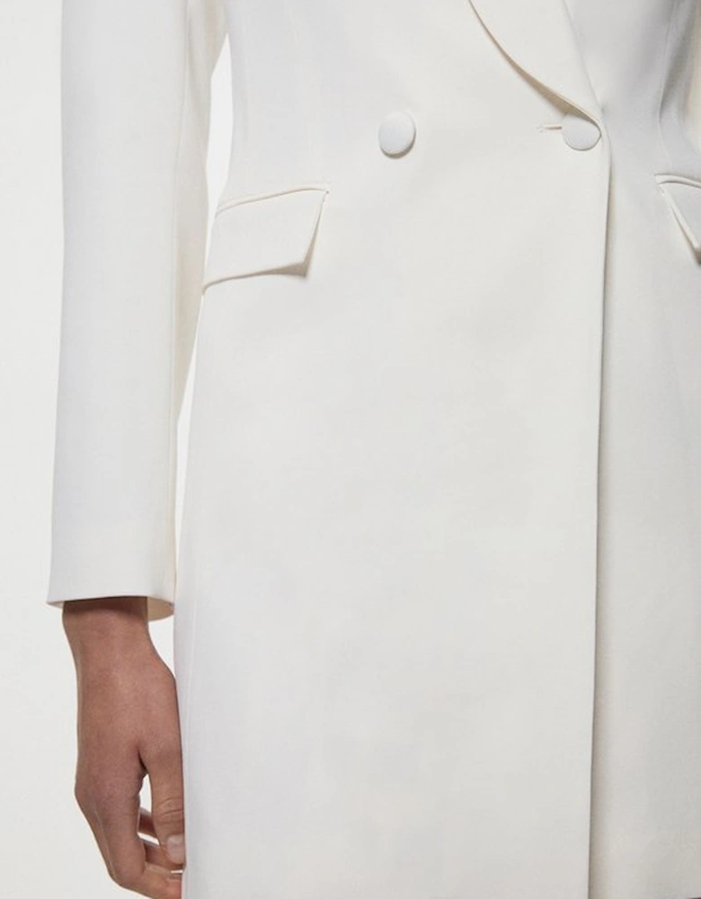 Tall Polished Tailored Double Breasted Sinch Detail Blazer Mini Dress