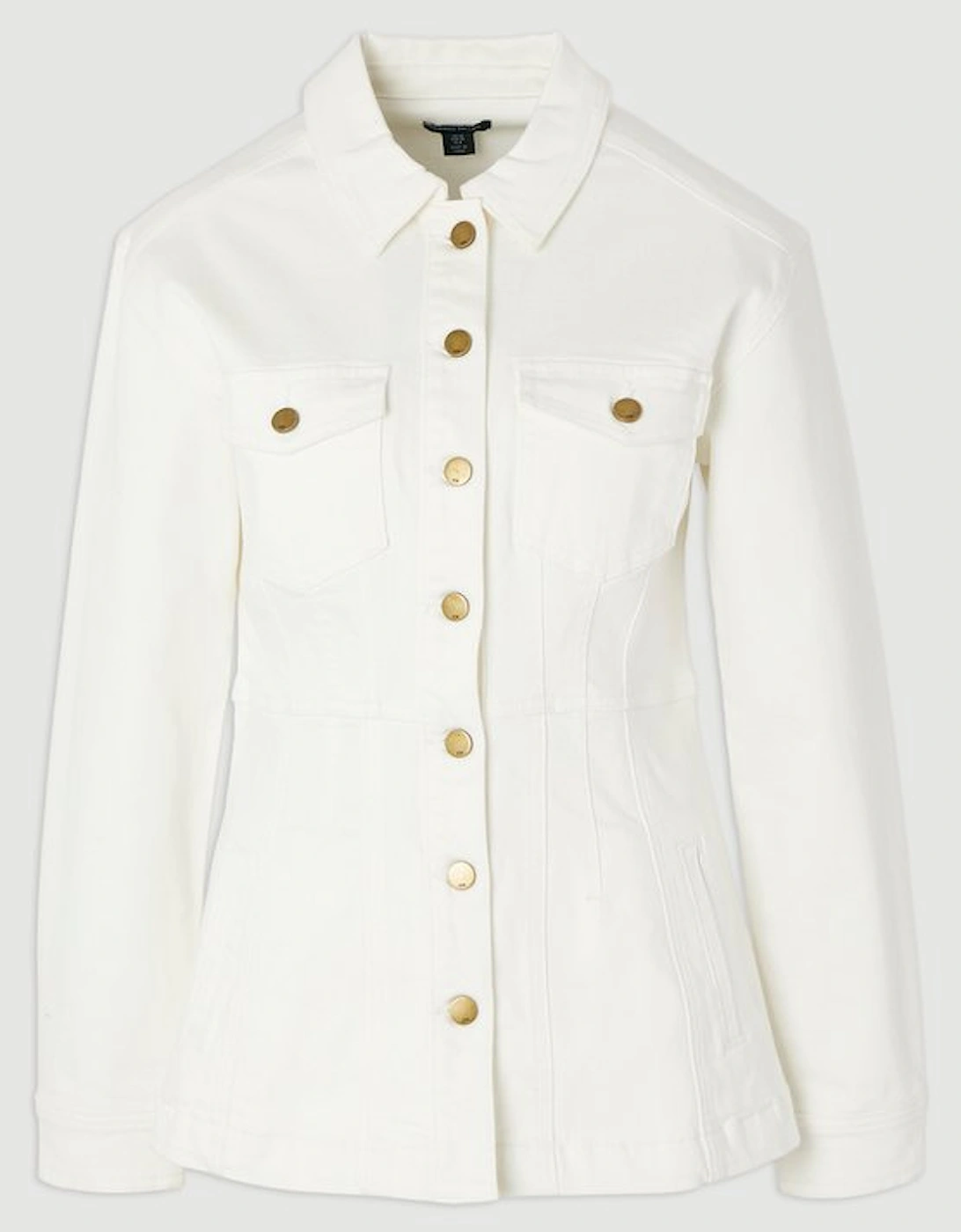 Denim Corset Waist Detail Jacket