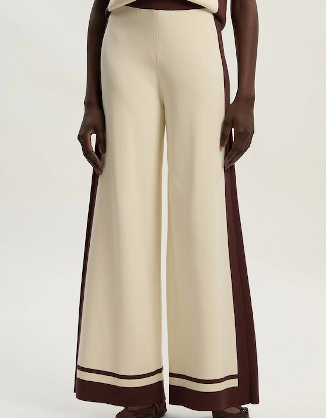 Colour Block Knitted Trousers