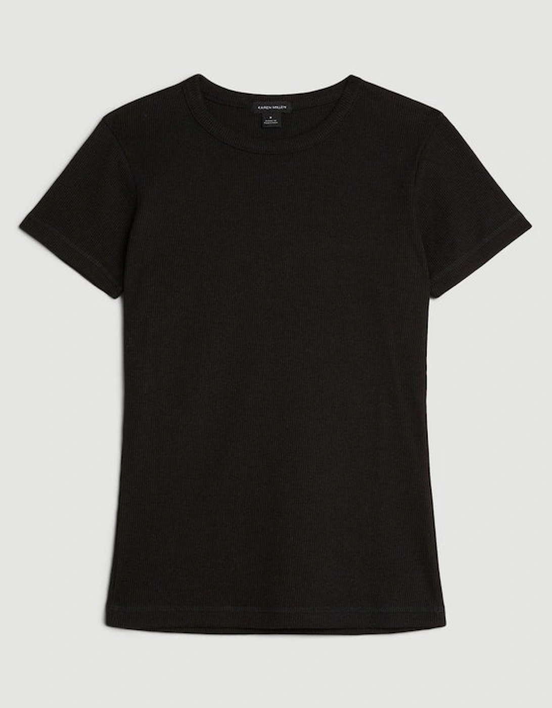 Compact Jersey Short Sleeve Ribbed Top