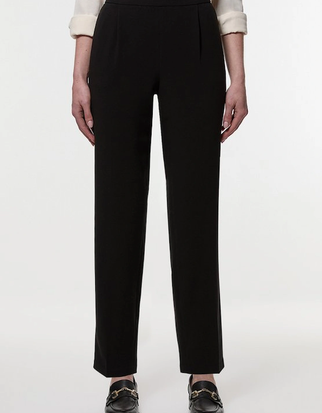 Compact Stretch Essential Tailored High Waist Slim Leg Trouser
