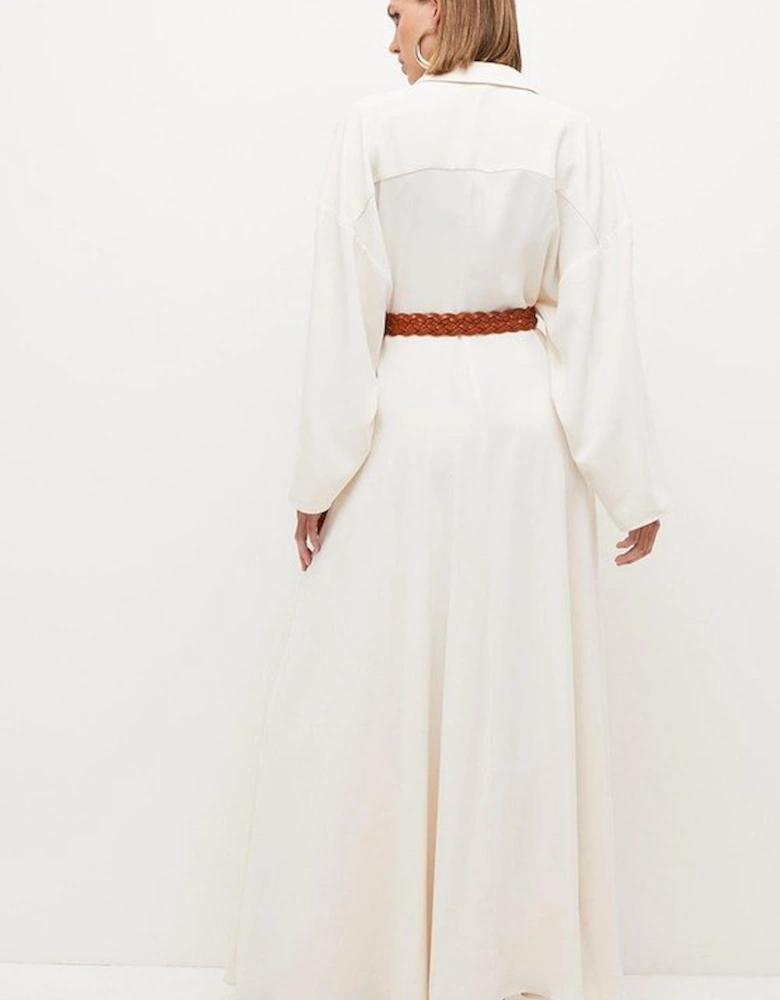 Lydia Millen Petite Belted Maxi Shirt Dress