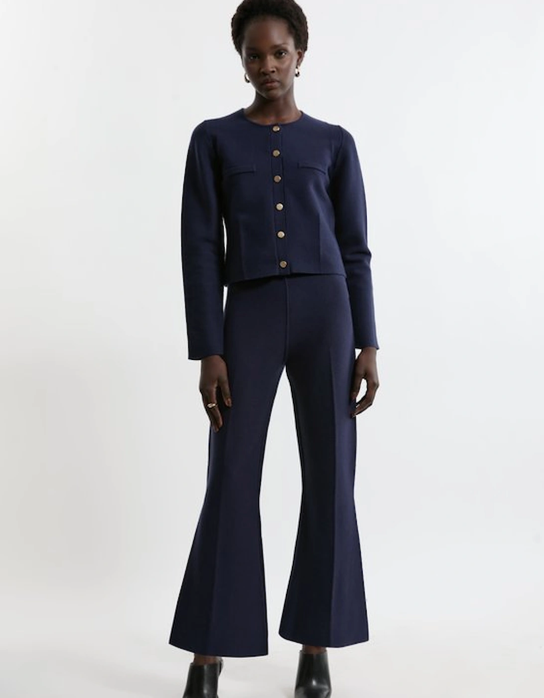 Flared Knitted Trousers, 4 of 3