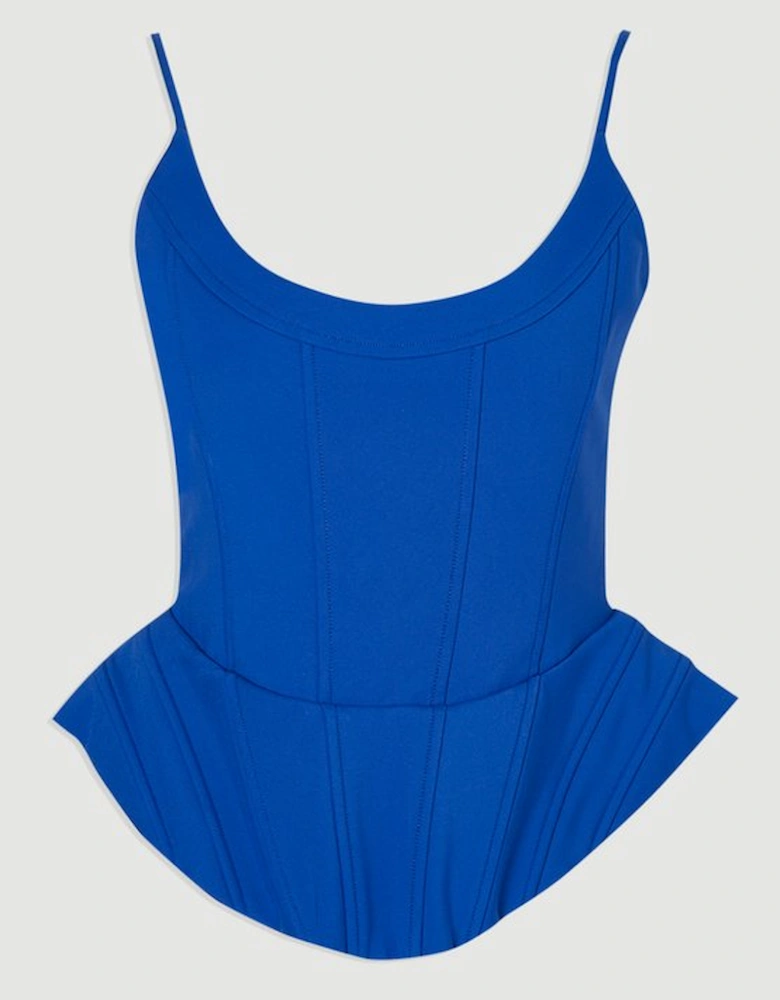 Tailored Scuba Corset Bustier Top