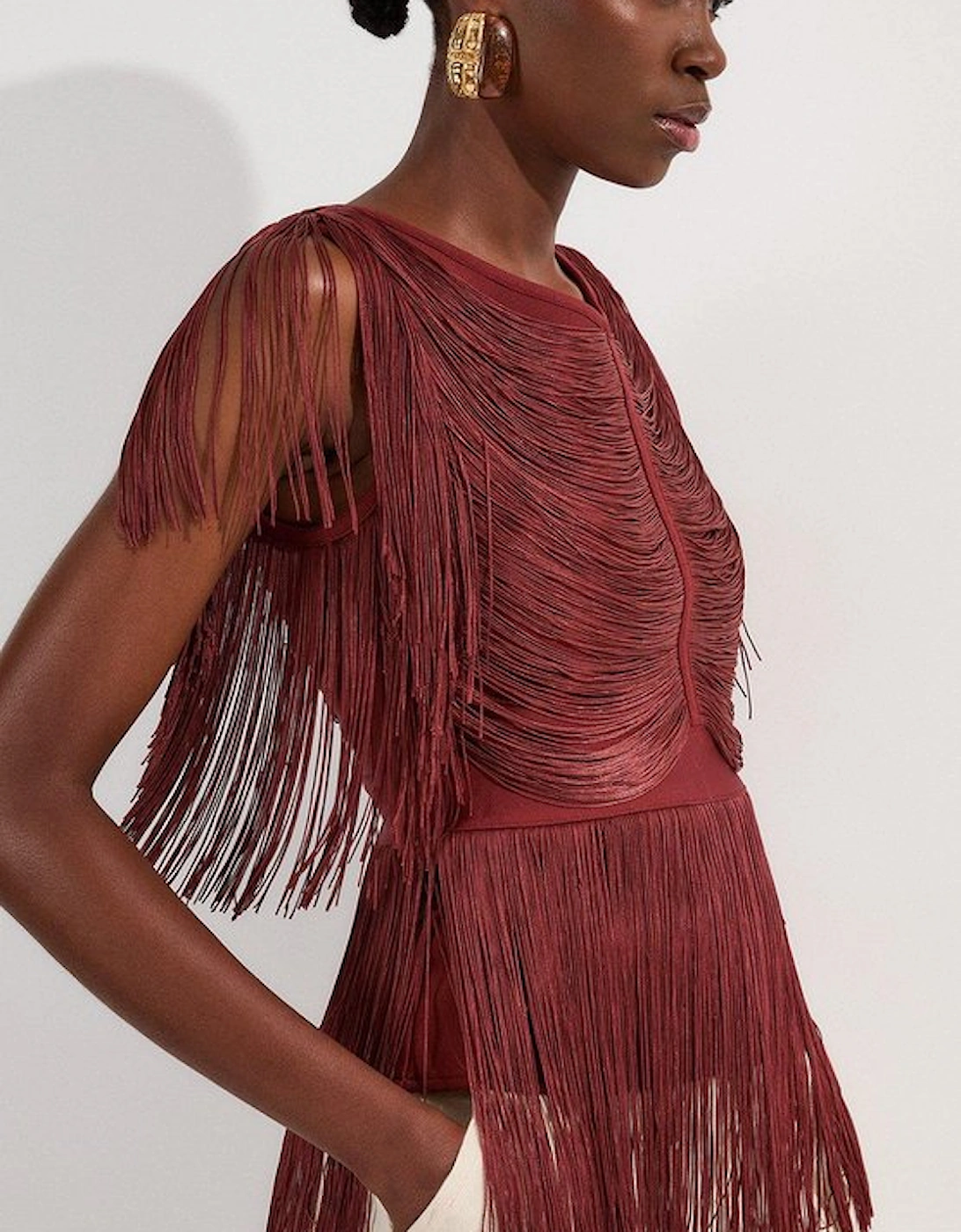 Draped Fringe Knitted Top, 5 of 4