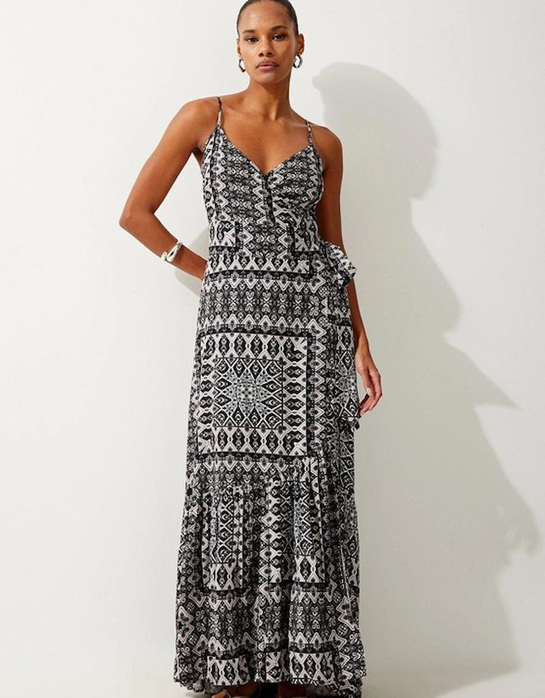 Tile Print Spun Viscose Beach Dress, 5 of 4
