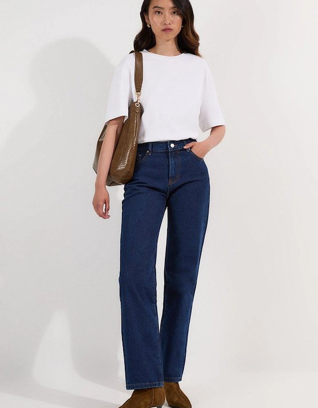 Rigid Denim Mid Rise Straight Leg Jean, 5 of 4