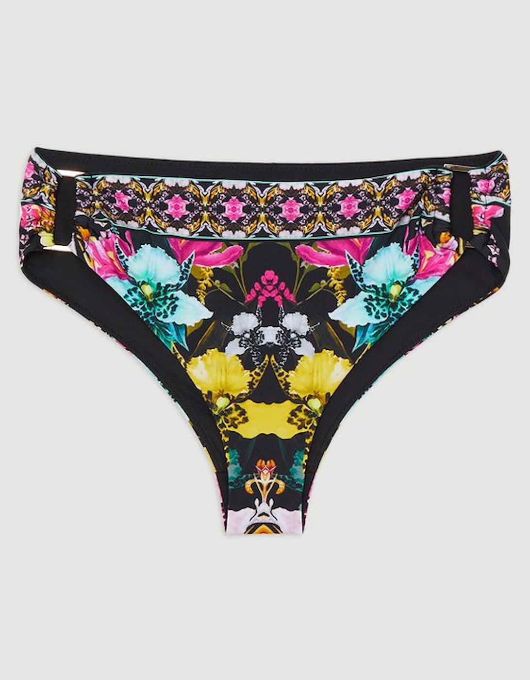 Mirror Print Plunge Bikini Bottoms