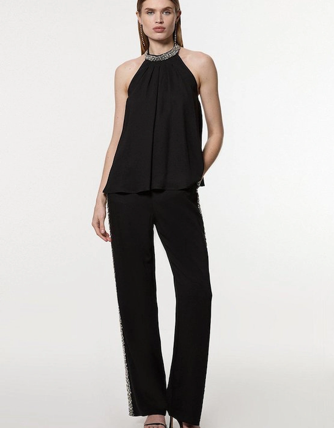 Tall Hand Embellished Cady Woven Trouser, 5 of 4