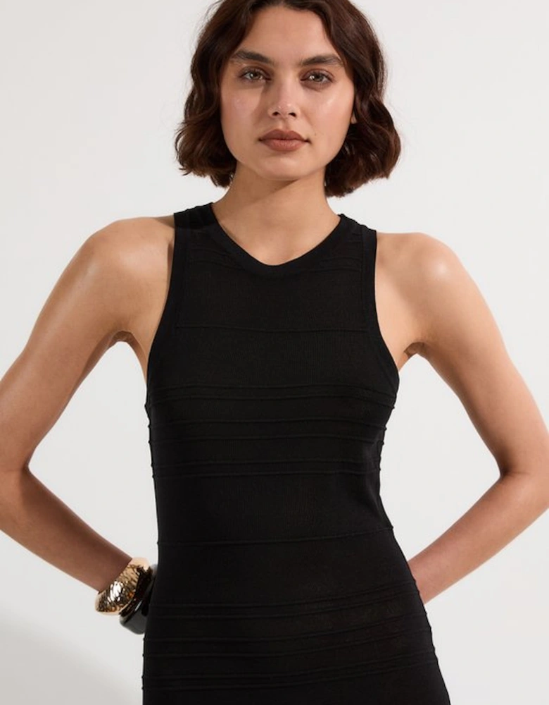 Lightweight Stitch Detail Knitted Dress