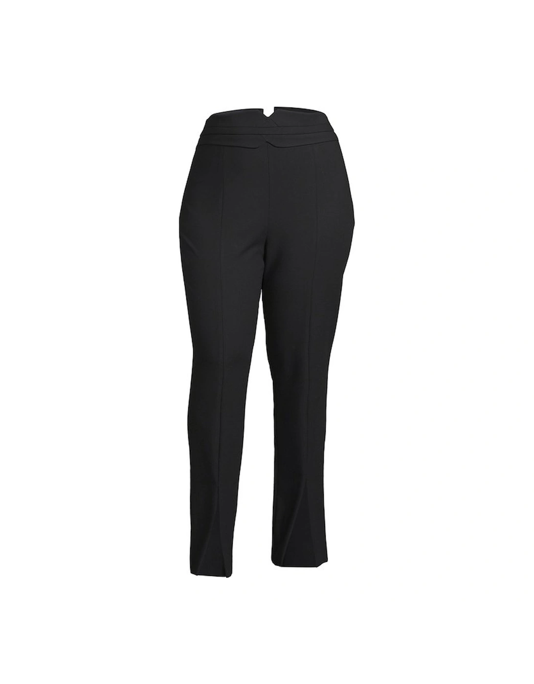 Plus Size Tailored Compact Stretch Split Hem Straight Trouser