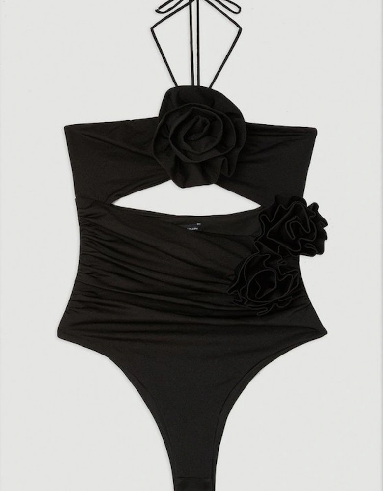 Rosette Cut Out Detail Swimsuit