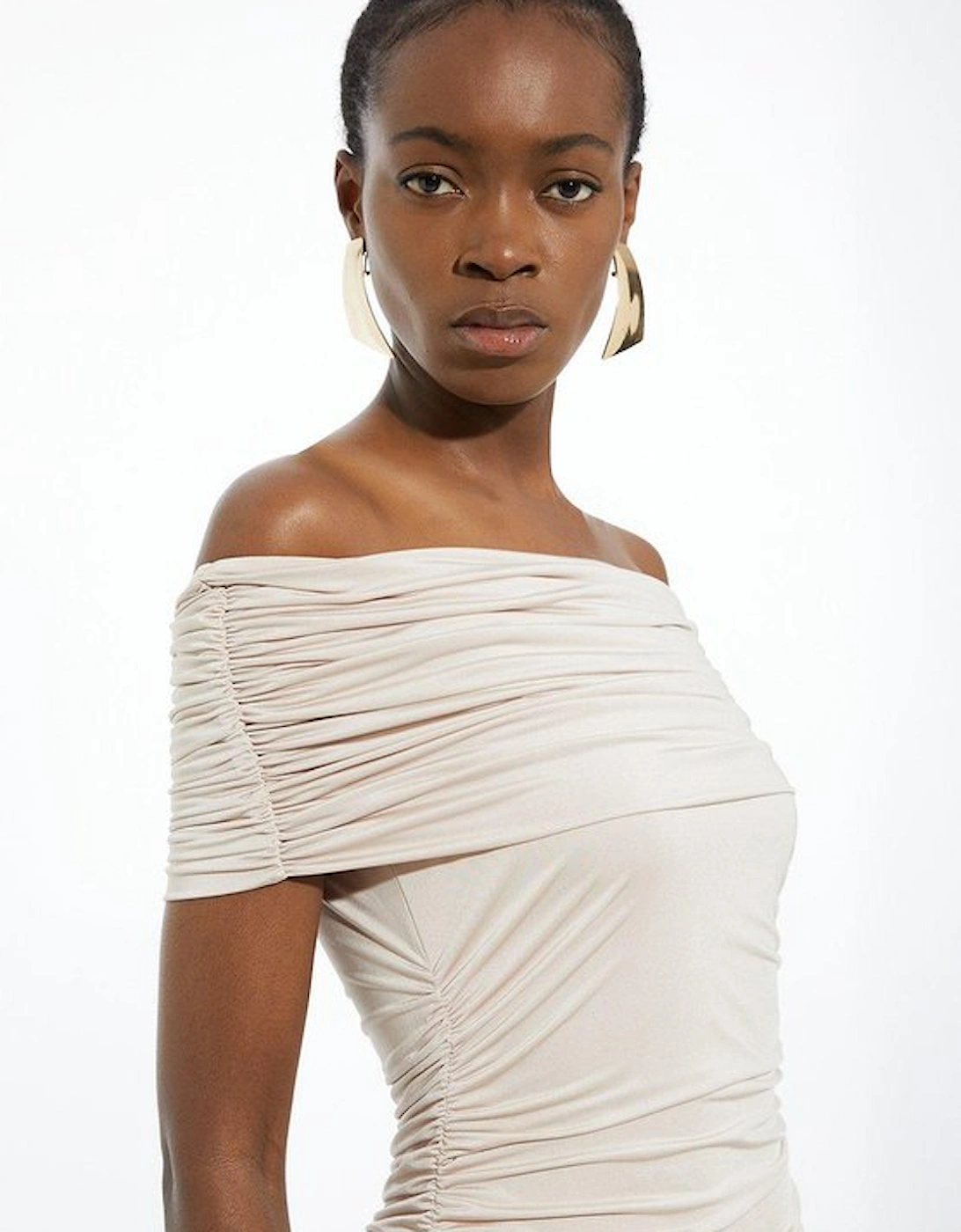 Petite Drapey Slinky Jersey One Shoulder Maxi Dress