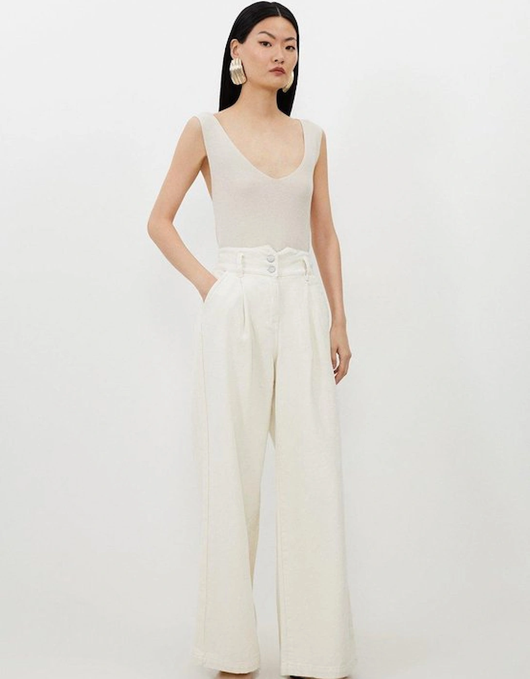 Denim Wide Leg Trousers, 2 of 1