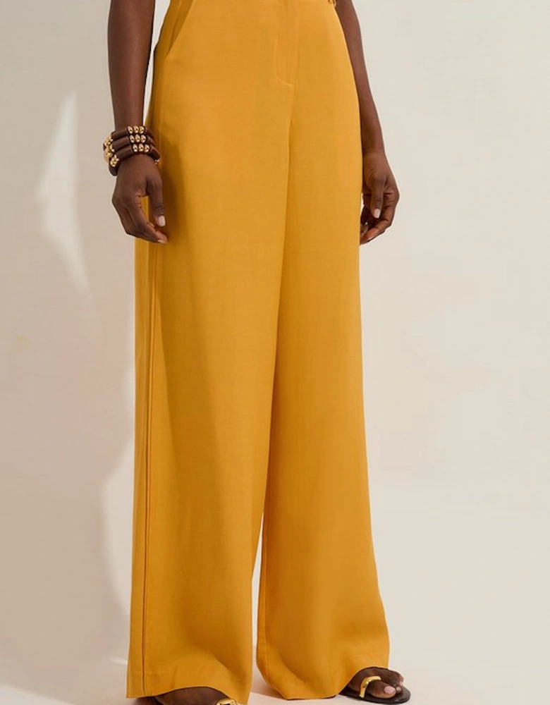 Premium Viscose Linen Woven Straight Leg Trouser