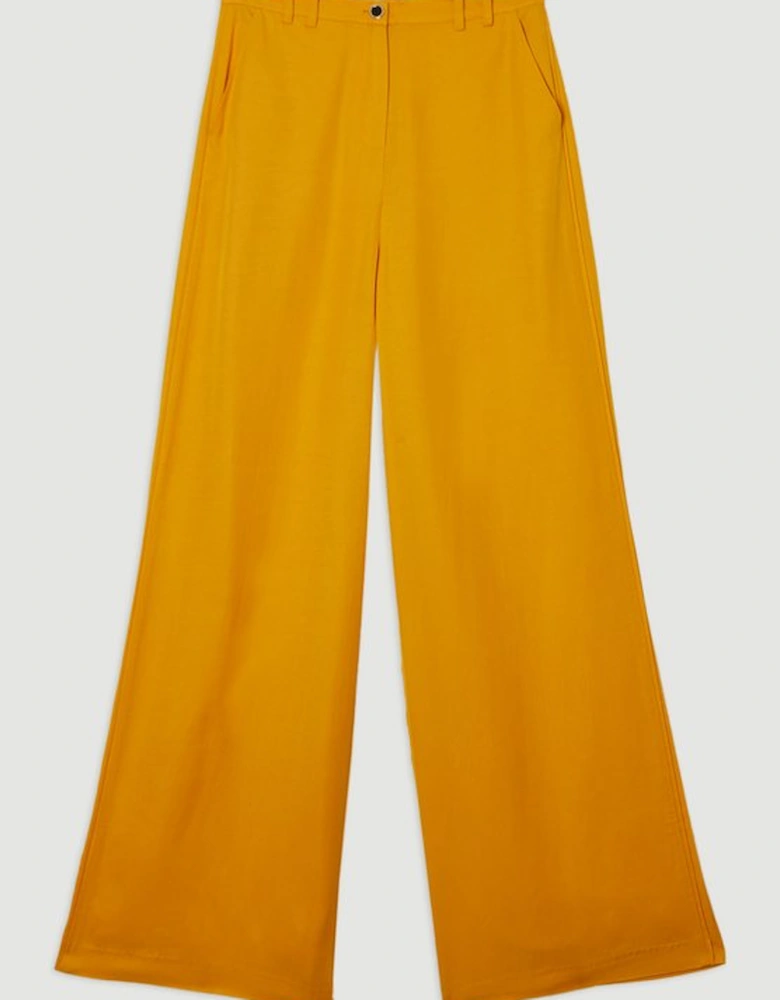 Premium Viscose Linen Woven Straight Leg Trouser