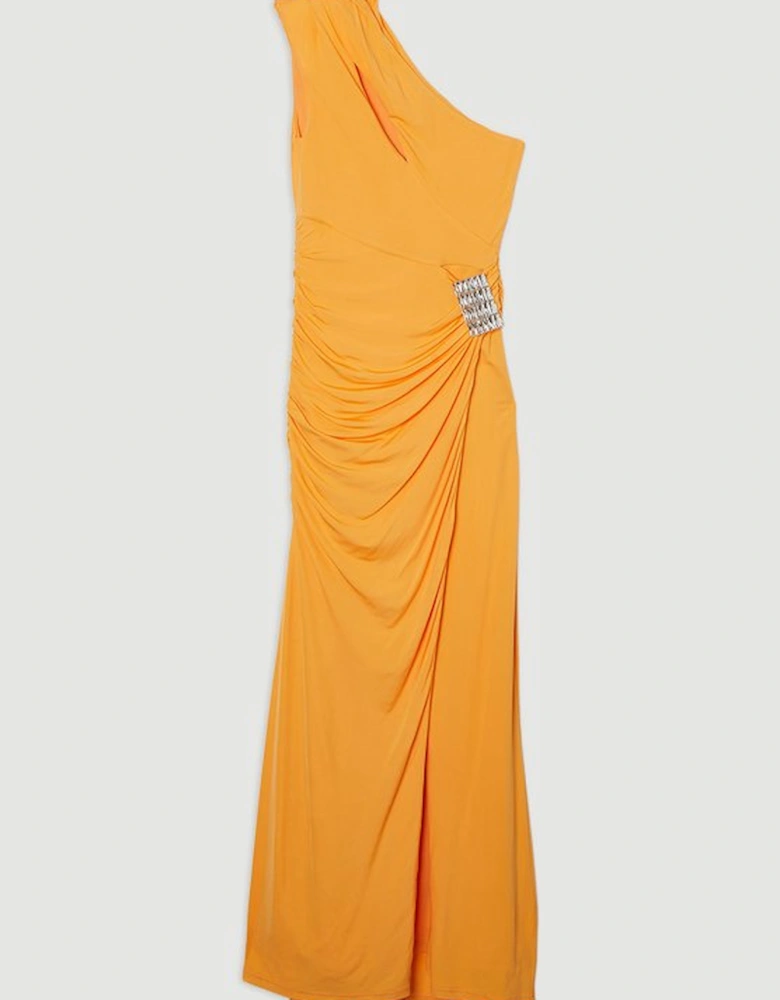 Premium Viscose Jersey Hardware Maxi Dress
