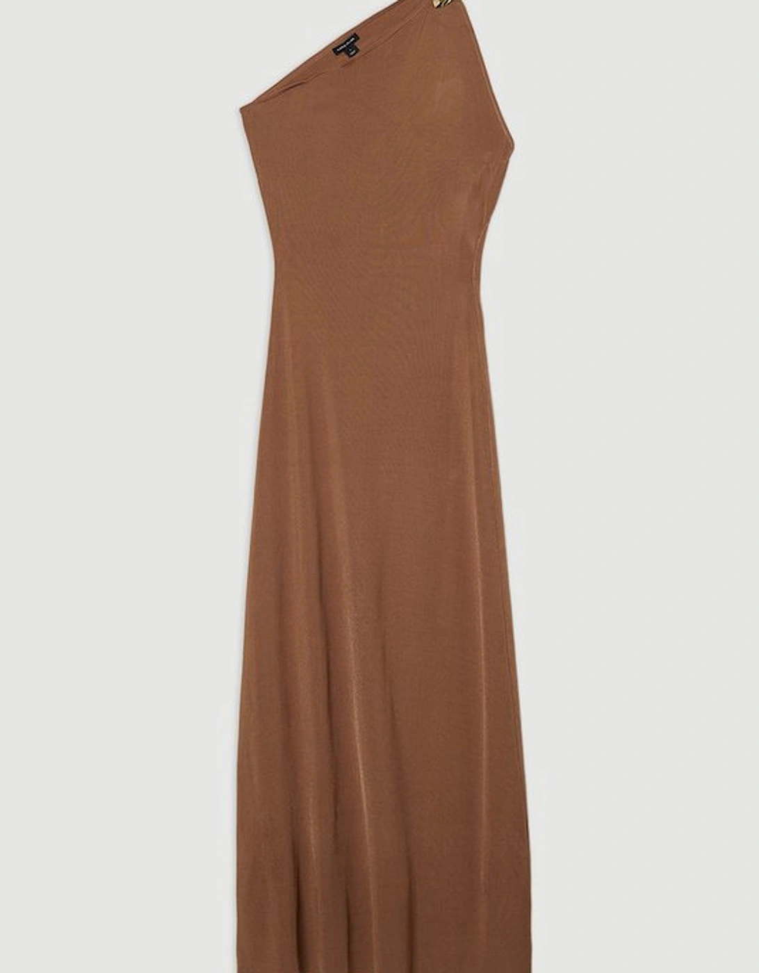 Slinky Backless Knitted Dress With Hardware Detail