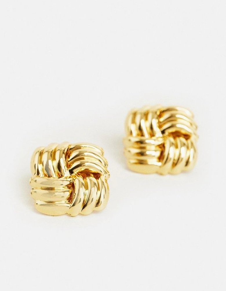 Quilted Stud Earrings